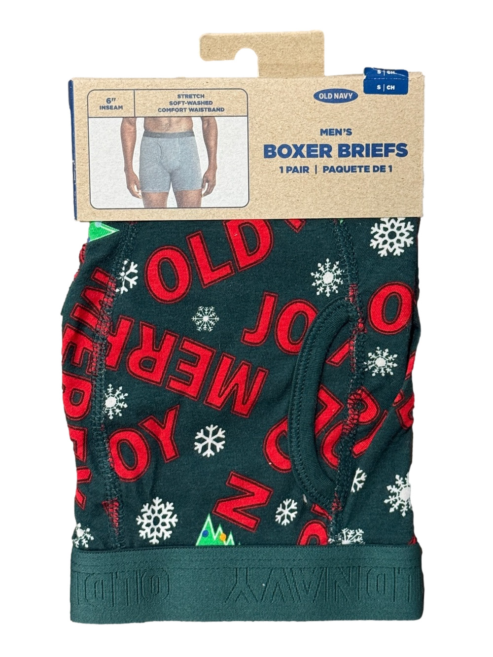 Mens Christmas Boxer Briefs - Size Small - Old Navy - NWT